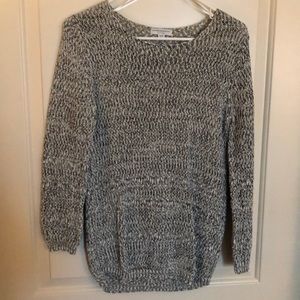 Grey and white sweater